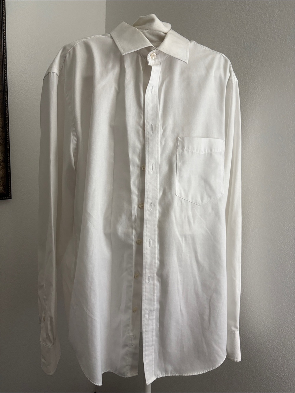 Merona White Men’s Dress Shirt - Button-Front Long Sleeve
